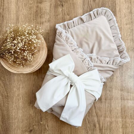 Rożek z kolekcji  SWEET BABY + VELVET beż