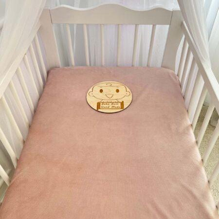 Prześcieradło velvet  brudny róż