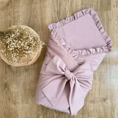 Rożek z kolekcji  SWEET BABY + VELVET brudny róż