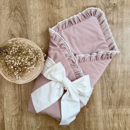 Rożek z kolekcji  SWEET BABY + VELVET brudny róż