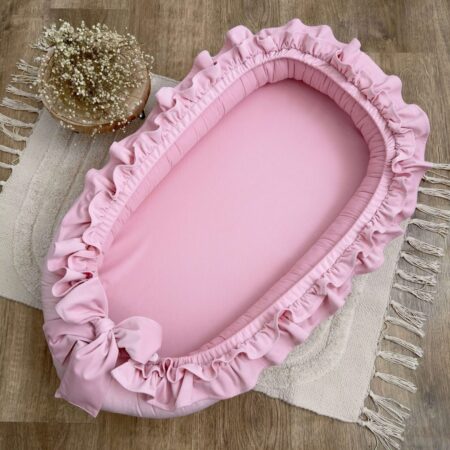 Kokon niemowlęcy z kolekcji SWEET BABY + VELVET róż