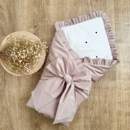 Rożek z kolekcji SERDUSZKA + VELVET brudny róż