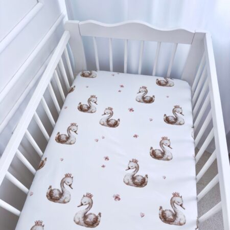 Prześcieradło bawełna ŁABĘDZIE