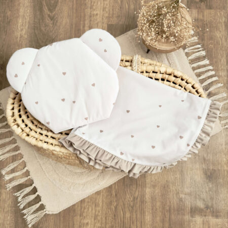 Miękki kocyk dla niemowląt w pastelowym odcieniu, idealny na spacery i do łóżeczka.