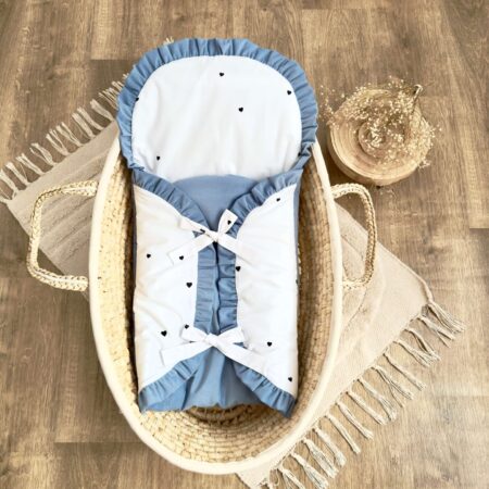 Becik niemowlęcy z kolekcji SERDUSZKA + VELVET jeans