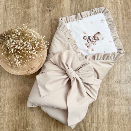 Rożek z kolekcji ŚPIĄCE MISIE + VELVET beż