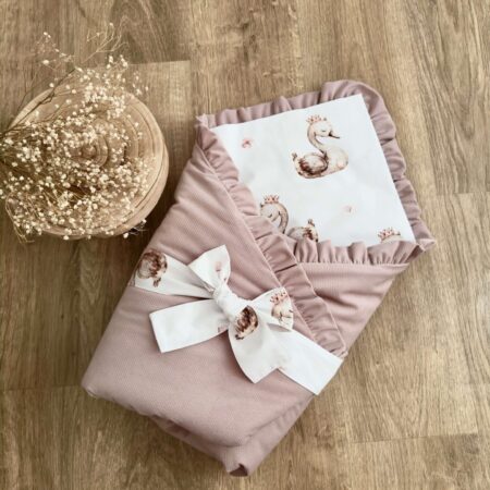 Rożek z kolekcji ŁABĘDZIE + VELVET brudny róż