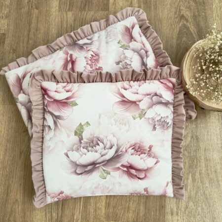 Poszewka z kolekcji PIWONIE + VELVET brudny róż