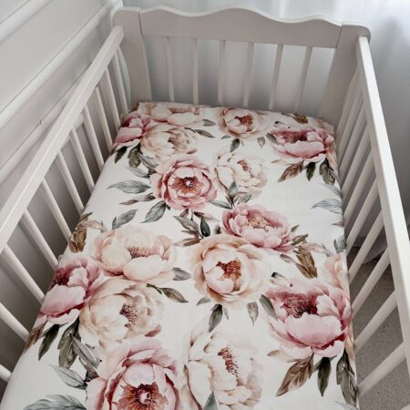 Prześcieradło bawełna PASTELOWE PIWONIE