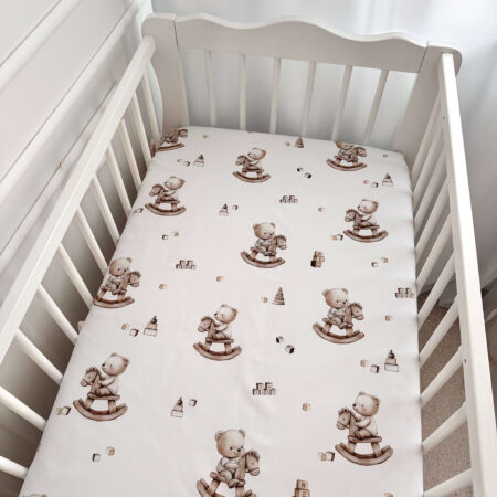 Prześcieradło bawełna KONIK NA BIEGUNACH