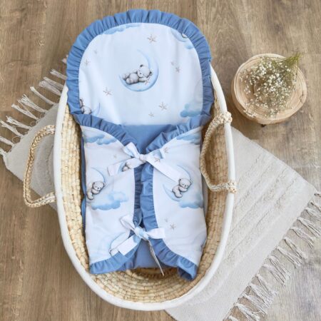 Becik niemowlęcy z kolekcji MIŚ NA KSIĘŻYCU + VELVET jeans