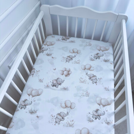 Prześcieradło bawełna WESOŁE SŁONIKI