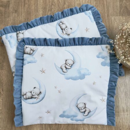 Kołderka + poduszka z wypełnieniem. Kolekcja MIŚ NA KSIĘŻYCU + VELVET jeans