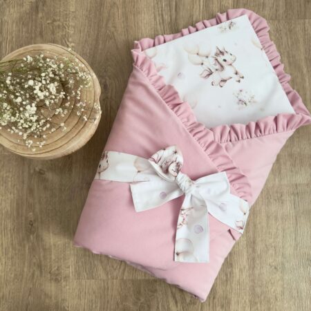 Rożek z kolekcji JEDNOROŻEC Z BALONEM + VELVET róż