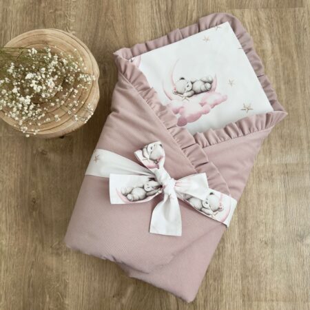 Rożek z kolekcji MIŚ NA KSIĘŻYCU + VELVET brudny róż