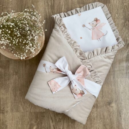 Rożek z kolekcji MAŁA WRÓŻKA + VELVET beż