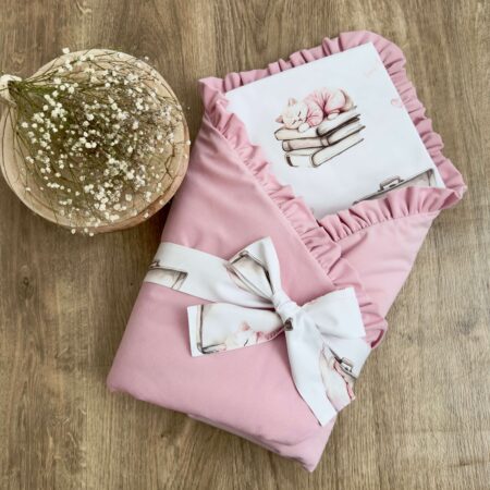 Rożek z kolekcji ŚPIĄCE KOTKI + VELVET róż