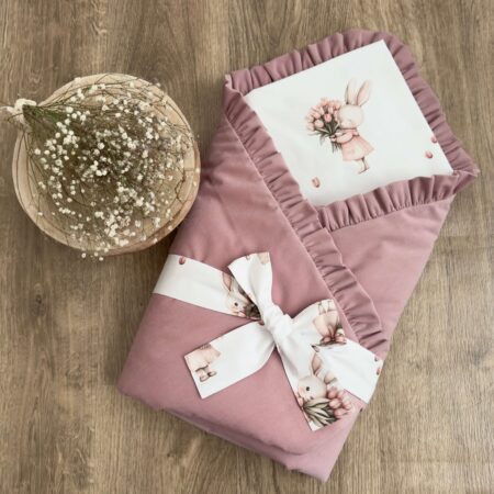 Rożek z kolekcji KRÓLICZEK Z TULIPANEM + VELVET smoky rose