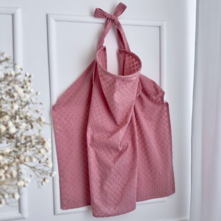 Chusta do karmienia STOKROTKA brudny róż.