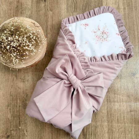 Rożek z kolekcji DRZEMKA KRÓLICZKA + VELVET brudny róż