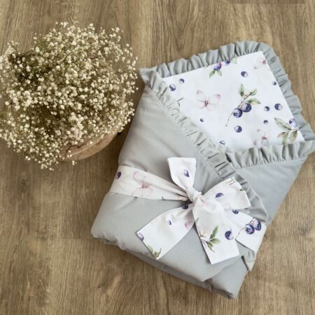 Rożek z kolekcji JAGODY + VELVET szary