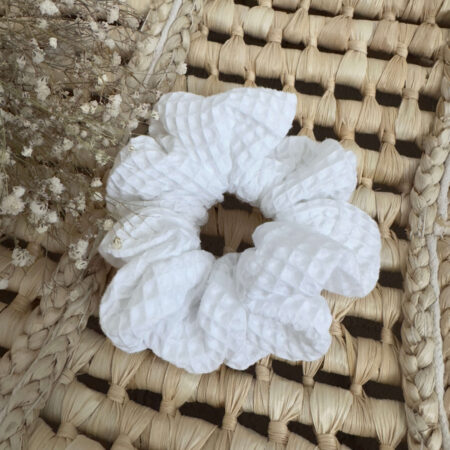 Gumka do włosów WAFEL biały