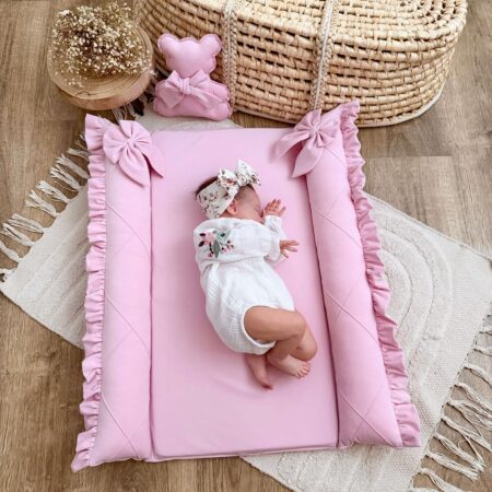 Miękka mata na przewijak VELVET róż