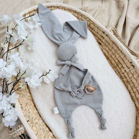 Szmatka przytulanka KRÓLICZEK VELVET szary