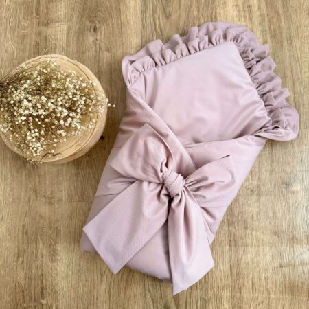 Rożek z kolekcji  SWEET BABY + VELVET brudny róż