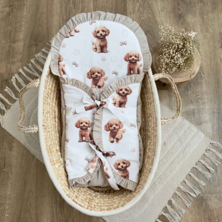 Becik niemowlęcy z kolekcji PUDELEK TOY + VELVET beż