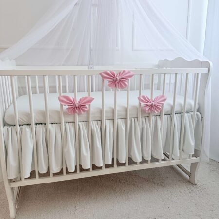 Komplet trzech ozdobnych motylków VELVET róż