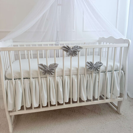 Komplet trzech ozdobnych motylków VELVET szary