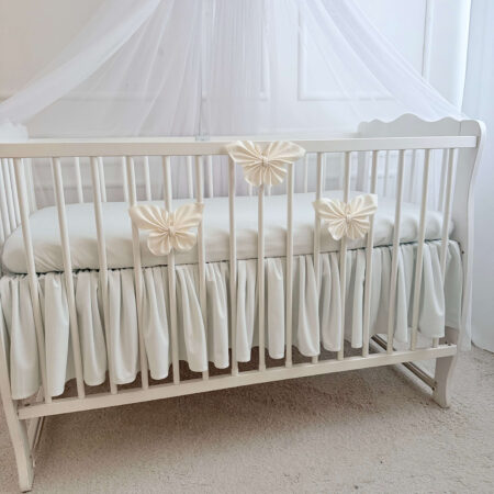 Komplet trzech ozdobnych motylków VELVET krem