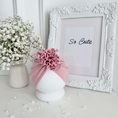 Turban FALBANKA brudny róż