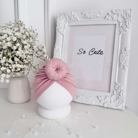 Turban DONUT brudny róż